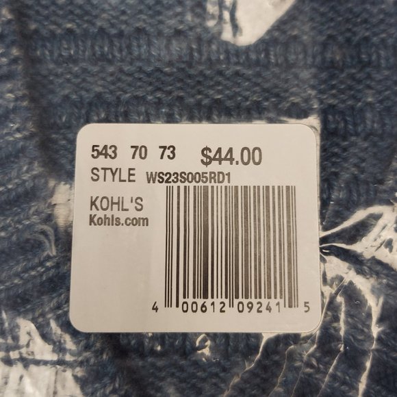 NWT SONOMA CROPPED BUTTON-UP CARDIGAN (WASHED BLUE / XL) - Picture 13 of 14